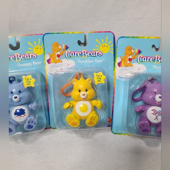 Care Bears- 2002 Clip On Poseable Keychain lot 5 includes NIB - Picture 5 of 9